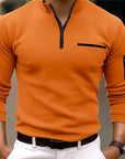 Primadon Poloshirts Orange / XS Ben | Elegantes Sport-Poloshirt für Herren langarm