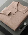 Primadon Poloshirts Theo | Elegantes Strickpullover für Herren aus Wolle