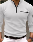 Primadon Poloshirts Weiß / XS Ben | Elegantes Sport-Poloshirt für Herren langarm