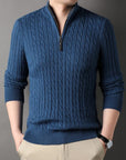 Primadon Pullover Blau / XS Heiko | Eleganter Kaschmir Pullover für Herren langarm