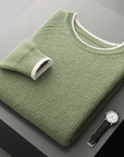 Primadon Pullover Grün / XS Carl | Eleganter Wollpullover für Damen warm