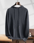 Primadon Pullover & Hoodies Grau / XS Aurelio | Eleganter Herren Hoodie aus Cashmere leicht