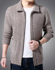 Primadon Pullover Khaki / M Benjamin | Hochwertiger Kaschmir Pullover für Herren elegant