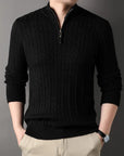Primadon Pullover Schwarz / XS Heiko | Eleganter Kaschmir Pullover für Herren langarm
