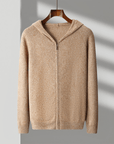 Primadon Pullover & Strickjacken Beige / XS Lucien | Eleganter Herren Hoodie aus Cashmere-Mix