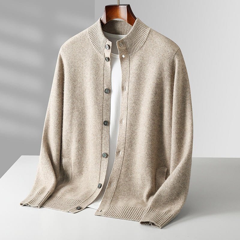 Primadon Pullover & Strickjacken Beige / XS Sterling | Elegante Merinojacke für Herren ganzjährig