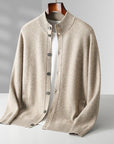 Primadon Pullover & Strickjacken Beige / XS Sterling | Elegante Merinojacke für Herren ganzjährig