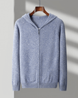 Primadon Pullover & Strickjacken Blau / XS Lucien | Eleganter Herren Hoodie aus Cashmere-Mix