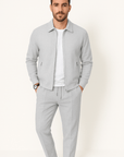 Primadon Pullover & Strickjacken Grau / S Martin | Lässiges Waffelstrick-Set für Herren bequem