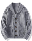 Primadon Pullover & Strickjacken Grau / XS David | Eleganter Strickcardigan für Herren warm