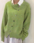 Primadon Pullover & Strickjacken Grün / XS Lisa | Elegante Kaschmirjacke für Damen mit Knopfdetails