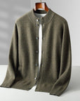 Primadon Pullover & Strickjacken Olive / XS Sterling | Elegante Merinojacke für Herren ganzjährig