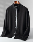 Primadon Pullover & Strickjacken Schwarz / XS Sterling | Elegante Merinojacke für Herren ganzjährig