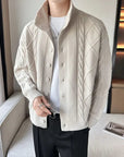 Primadon Pullover & Strickjacken Weiß / S Valentin | Eleganter Strickcardigan für Herren Winter