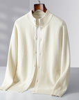 Primadon Pullover & Strickjacken Weiß / XS Sterling | Elegante Merinojacke für Herren ganzjährig