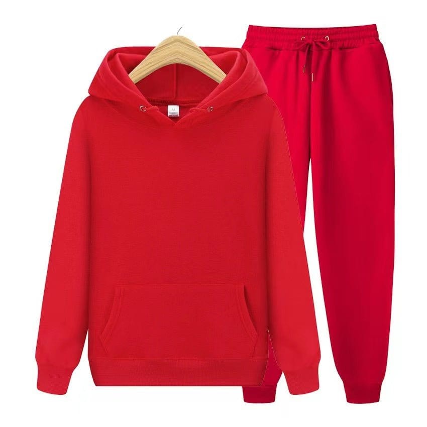 Primadon Sets Rot / S Robin | Bequemes Hoodie Set für Unisex mit Jogginghose