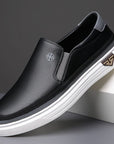 Primadon Slipper Schwarz / 37.5 Victor elegante Chelsea Slipper für Herren aus Vollnarbenleder