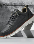 Primadon Sneaker Anthrazit / 38.5 Michael | Elegante Ledersneaker für Herren bequem weiß