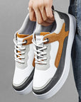 Primadon Sneaker Braun / 38.5 Julian elegante Leder-Wildleder Sneakers für Herren atmungsaktiv