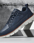 Primadon Sneaker Marineblau / 38.5 Michael | Elegante Ledersneaker für Herren bequem weiß