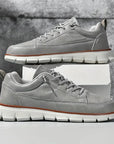 Primadon Sneaker Michael | Elegante Ledersneaker für Herren bequem weiß
