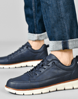 Primadon Sneaker Michael | Elegante Ledersneaker für Herren bequem weiß