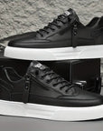 Primadon Sneaker Simon elegante Leder-Sneakers für Herren mit Reißverschluss