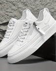 Primadon Sneaker Weiß / 37.5 Simon elegante Leder-Sneakers für Herren mit Reißverschluss