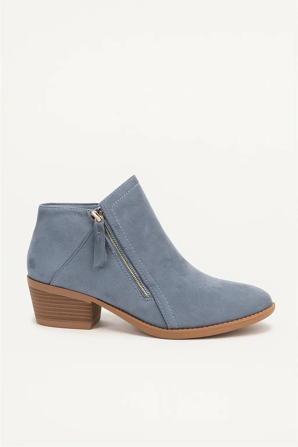 Primadon Stiefeletten Blau / 35 Ayla elegante Wildlederstiefeletten für Damen mit Reißverschluss