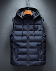 Primadon Westen Blau / M Max | Isolierende Herren Weste mit Kapuze für Outdoor warm