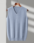 Primadon Westen Blau / XS Carsten | Elegante Merino-Weste für Herren ganzjährig