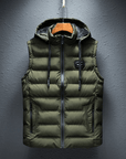 Primadon Westen Grün / M Max | Isolierende Herren Weste mit Kapuze für Outdoor warm