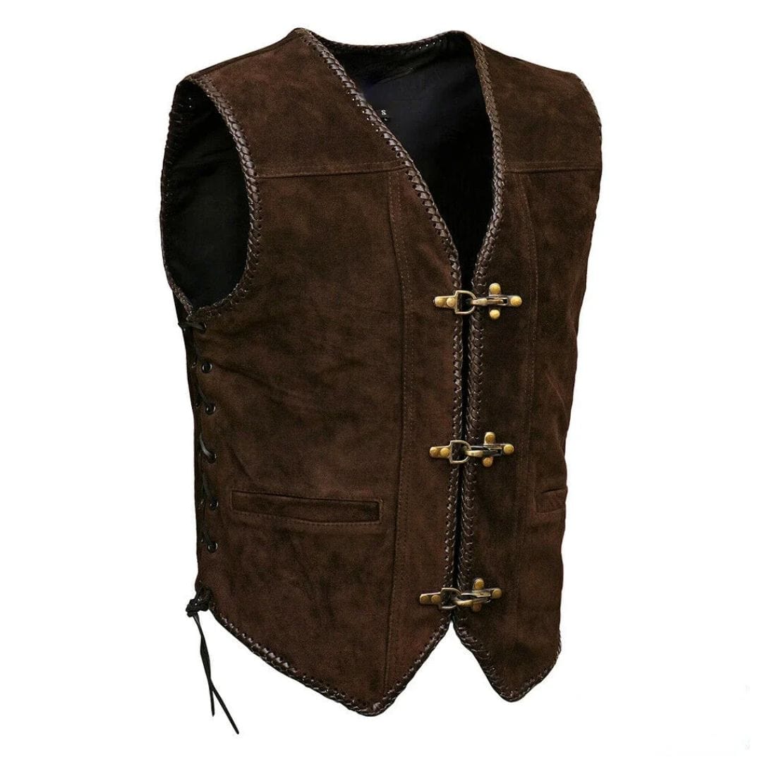Primadon Westen M Carter | Elegante Trachtenweste für Herren Wildleder Oktoberfest