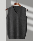 Primadon Westen Schwarz / XS Carsten | Elegante Merino-Weste für Herren ganzjährig