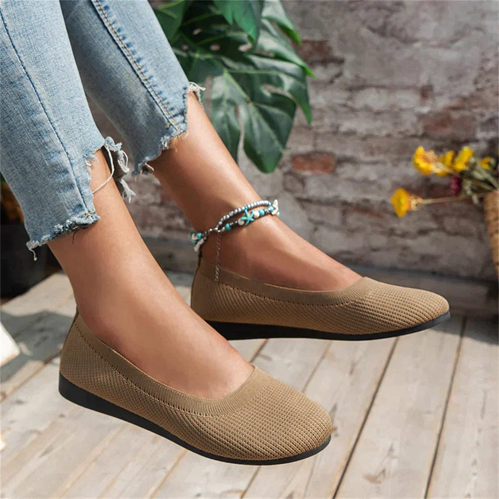 Primadon Wohnungen Khaki / 36 Alina | Elegante Orthopädische Ballerinas für Damen