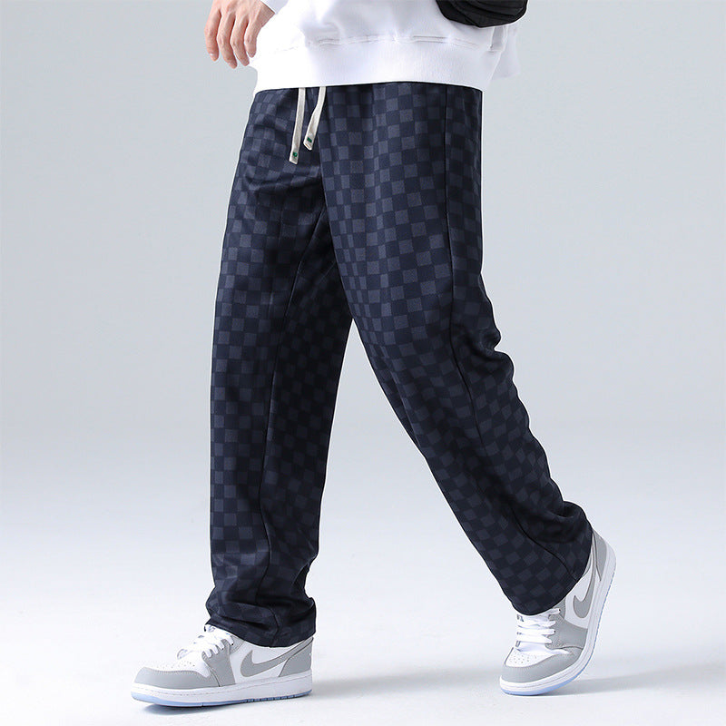 Bequeme Jogginghose für Herren kariert atmungsaktiv Alltag stylish 0