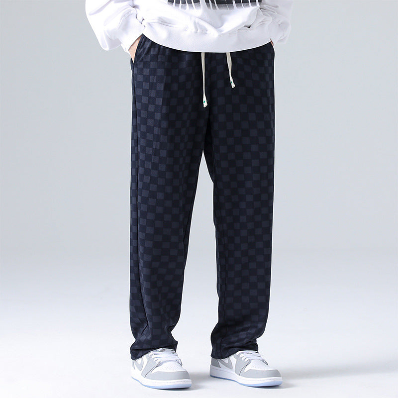 Bequeme Jogginghose für Herren kariert atmungsaktiv Alltag stylish 1
