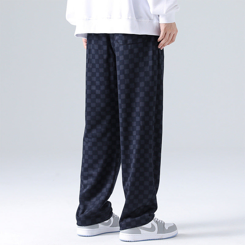 Bequeme Jogginghose für Herren kariert atmungsaktiv Alltag stylish 2