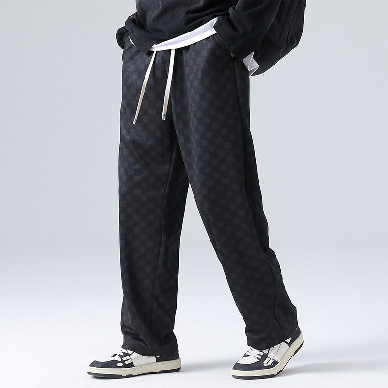 Bequeme Jogginghose für Herren kariert atmungsaktiv Alltag stylish 3