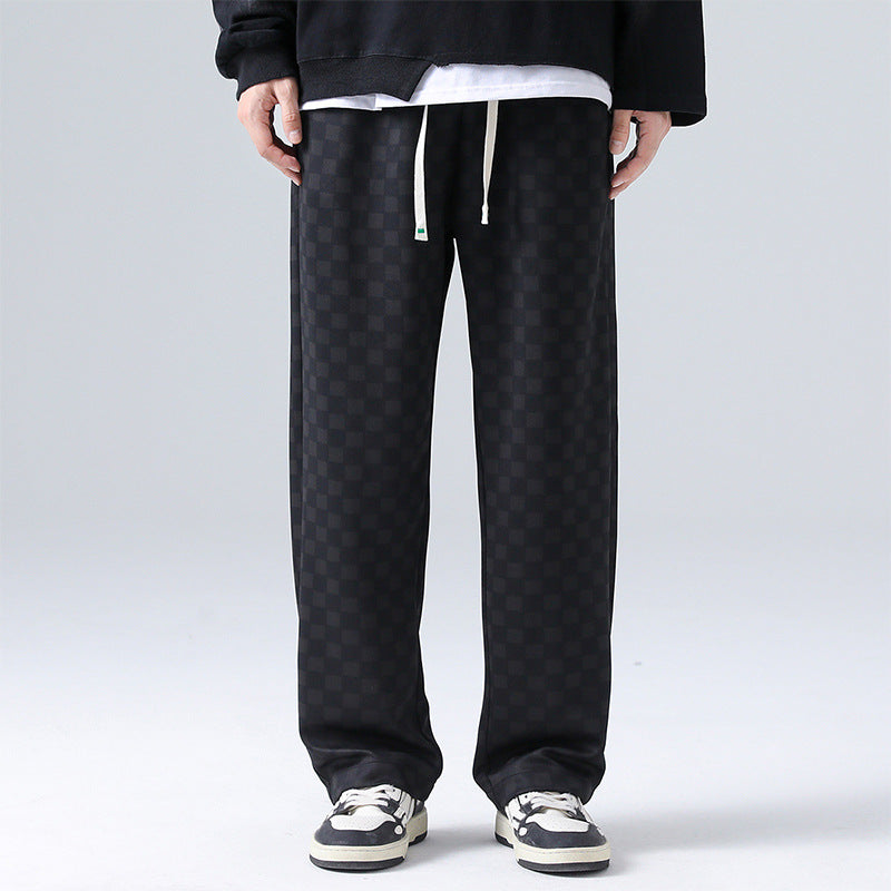 Bequeme Jogginghose für Herren kariert atmungsaktiv Alltag stylish 4