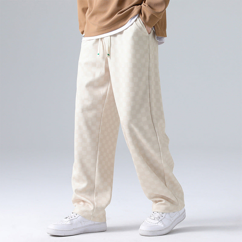 Bequeme Jogginghose für Herren kariert atmungsaktiv Alltag stylish 6