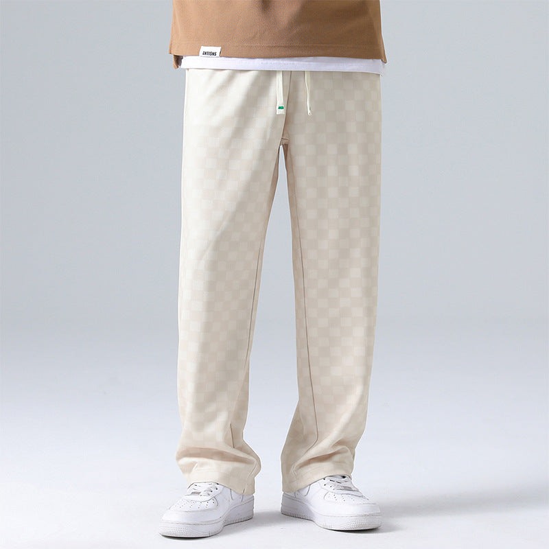 Bequeme Jogginghose für Herren kariert atmungsaktiv Alltag stylish 7