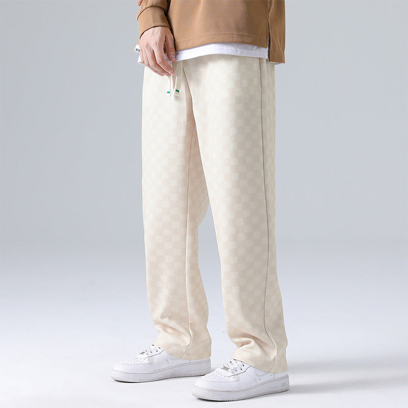 Bequeme Jogginghose für Herren kariert atmungsaktiv Alltag stylish 8
