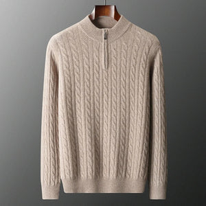 Celsus Cashmere Pullover für Herren | Kabelstrickdesign, Elegante Passform 1
