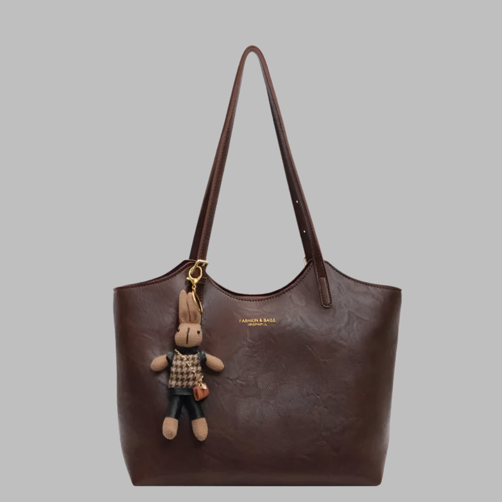 Elegante Umhängetasche für Damen aus Vintage-Leder ganzjährig geräumig mit Schultergurt 1