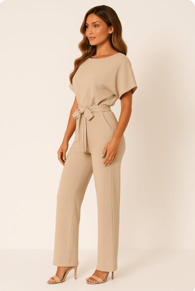 Elva | Eleganter Jumpsuit für Damen festlich mit Gürtel 1