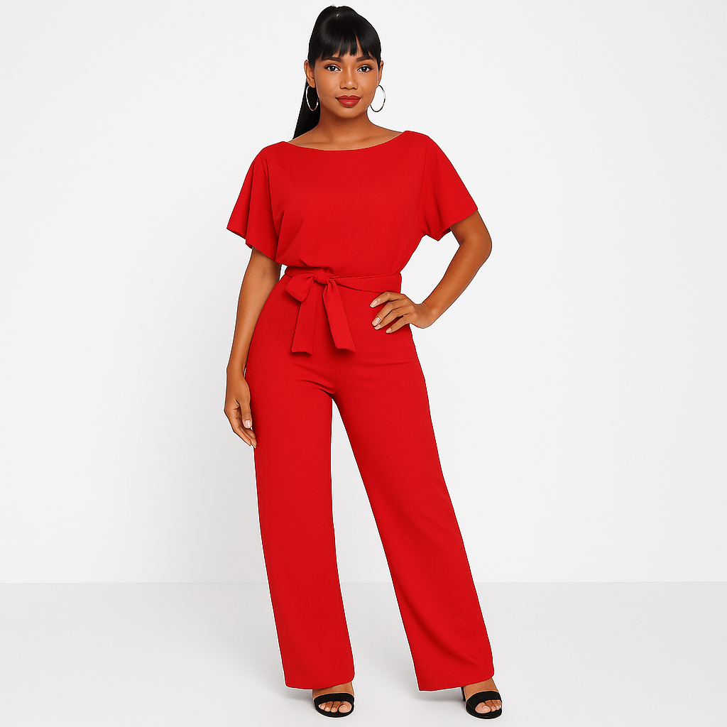 Elva | Eleganter Jumpsuit für Damen festlich mit Gürtel 11