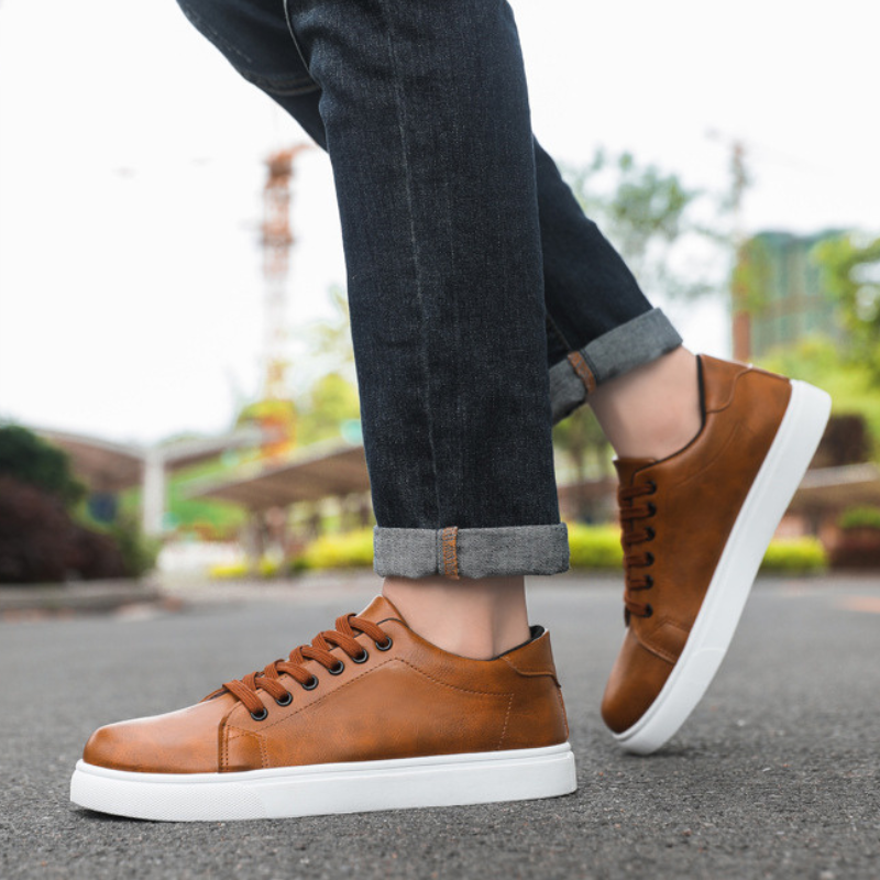 Hochwertige Weiße Leder Sneakers Damen mit Gepolsterter Sohle – Niedriges Design für Optimalen Komfort 3