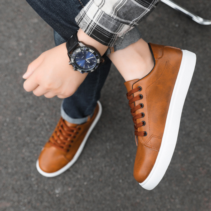 Hochwertige Weiße Leder Sneakers Damen mit Gepolsterter Sohle – Niedriges Design für Optimalen Komfort 4