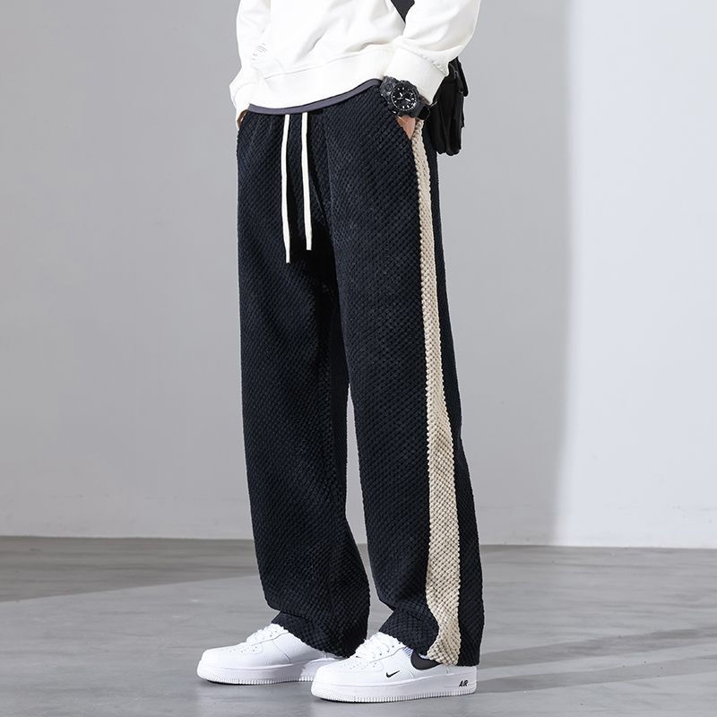 Lässige Jogginghose für Damen Waffelcord mit Kontraststreifen bequem atmungsaktiv 6